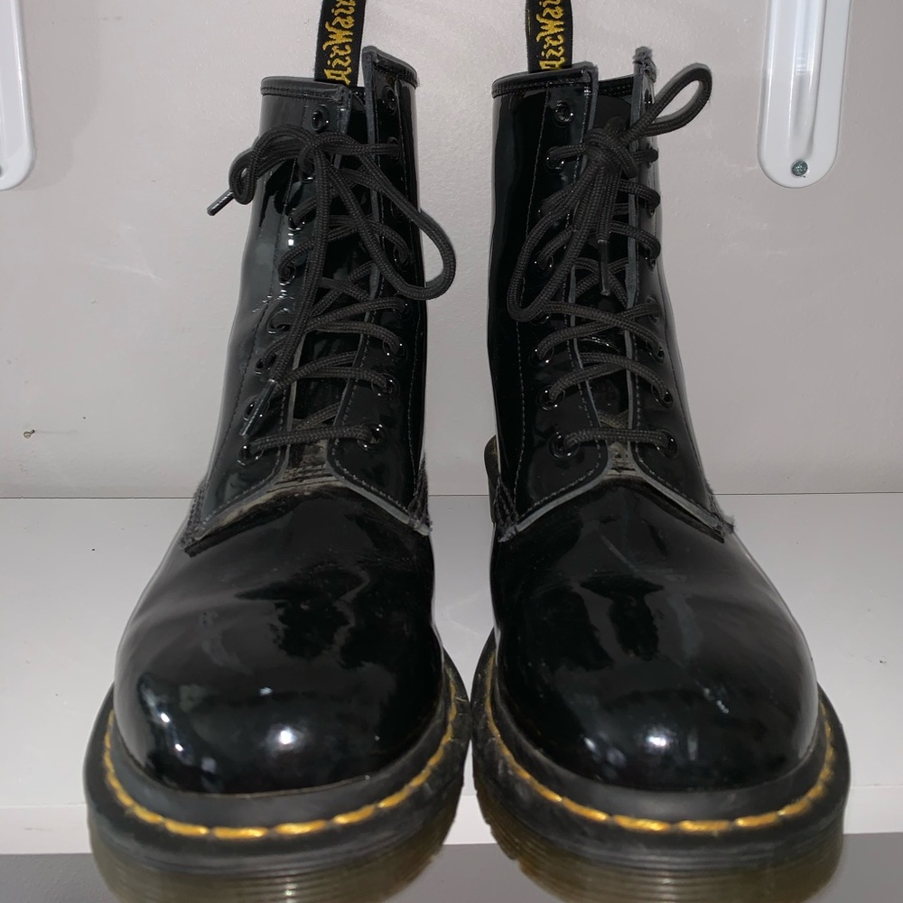 Dr Marten patent leather boot